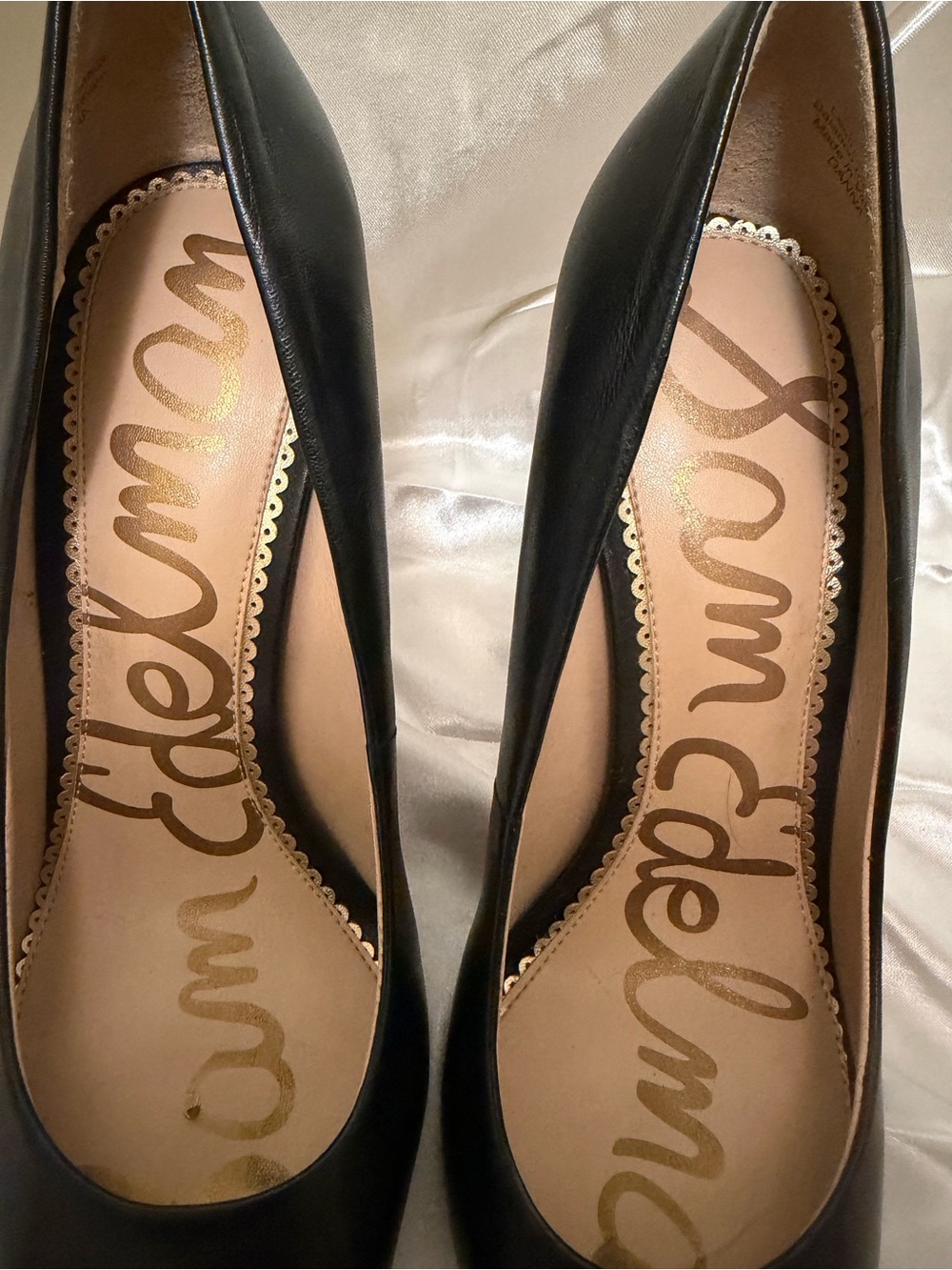 Sam Edelman Black Leather Pointed Toe Stiletto Pumps Heels Women’s Size 10 - Picture 3 of 8
